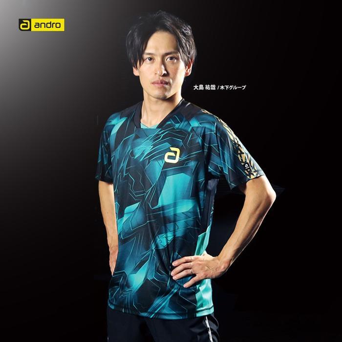 KAOS SHIRT TENIS MEJA PINGPONG ANDRO NAYTON GREEN BLACK ORIGINAL