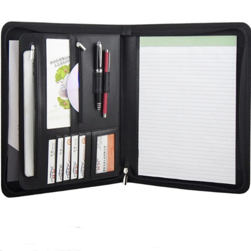 Multifunctional 433 A4 Conference Folder Business Stationery Folder Leather Contract File