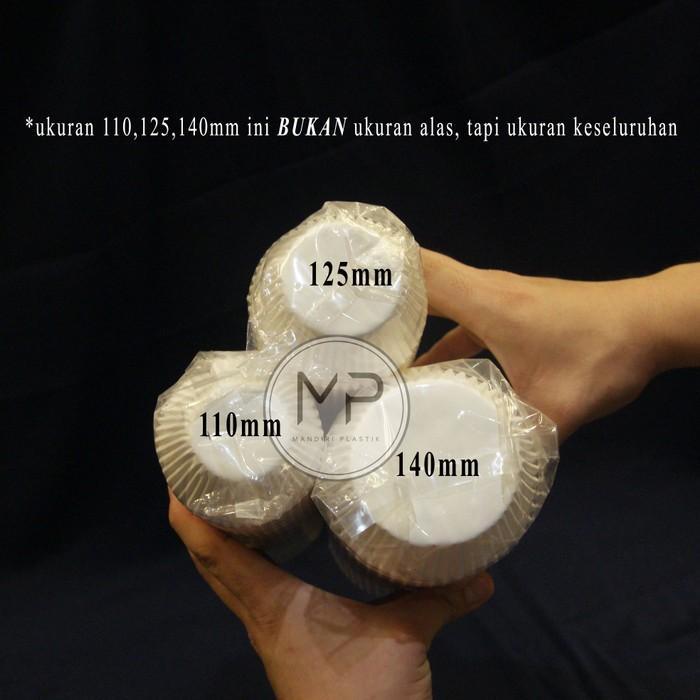 Cup Kue Kertas Besar Laminasi Anti Minyak / Paper Cake Cases Grease Proof PUTIH POLOS 140mm -1000Pcs