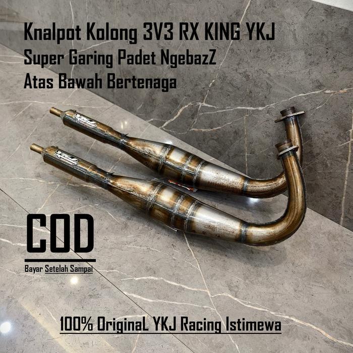 Knalpot Kolong 3V3 Rx King Karat Ykj Super Garing Padet Ngebazz Atas Bawah Bertenaga