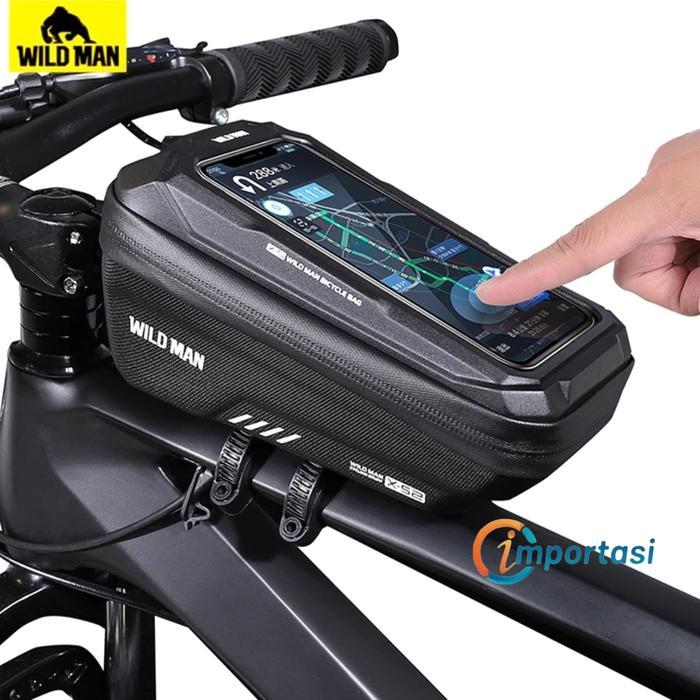 Shimano Bike - Wild Man Frame Bag Smartphone Tas Sepeda Phone Holder Waterproof