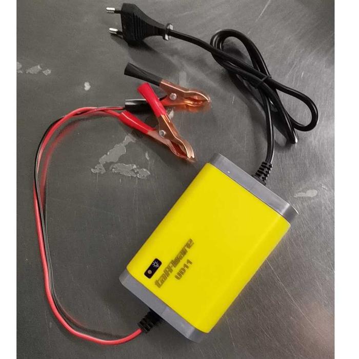 Charger Aki Portable 12V/2A Charger Aki Motor Charger Aki Mobil 12V/2A Terjamin