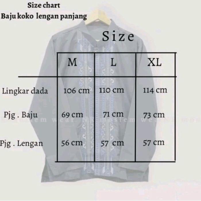 Ell-Haddad Collection- Baju Muslim Pria Katun Premiun Motif Bordir El Standar Lengan Panjang