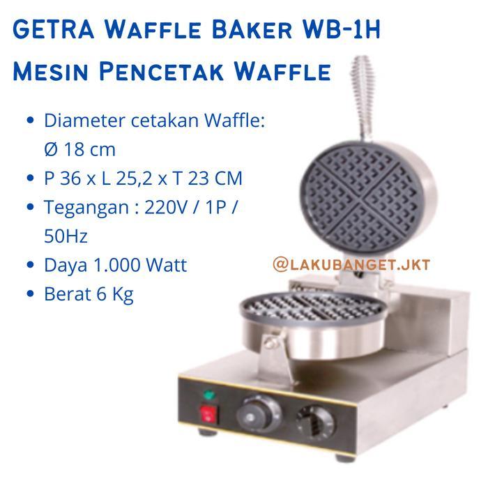 Getra Waffle Baker Wb-1H / Mesin Waffle Getra Wb 1H Garansi Resmi