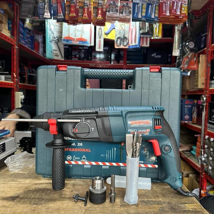 Mesin Bor Rotary Hammer SDS Plus Bonchi x Gudang Jatek untuk Beton, Besi, dan Kayu Free Mata Bor SDS