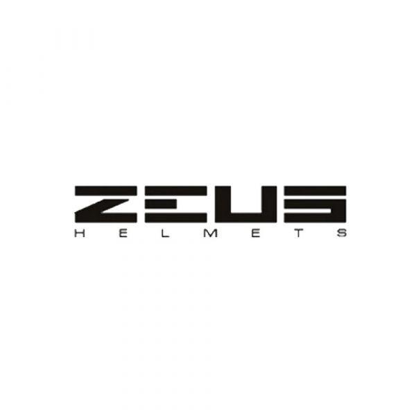 Cuci Gudang ZEUS 613B WHI AJ19 RED HALF FACE DOUBLE VISOR