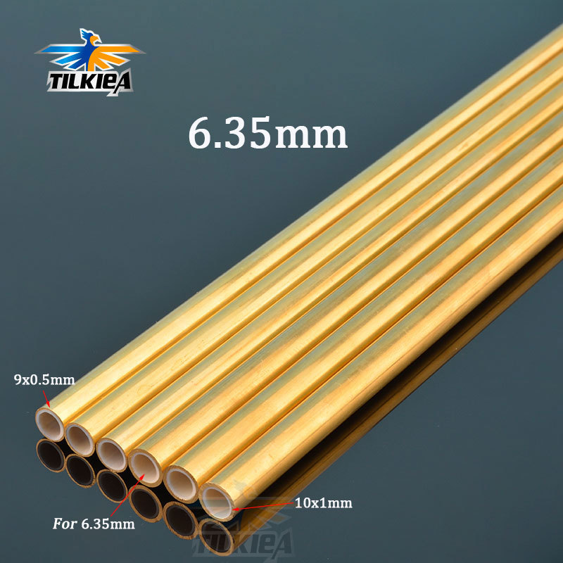L300/400/500mm OD 9mm/10mm Metal Round Tube Brass Tube Plastic Pipe for 6.35mm 1/4'' Flex Cable
