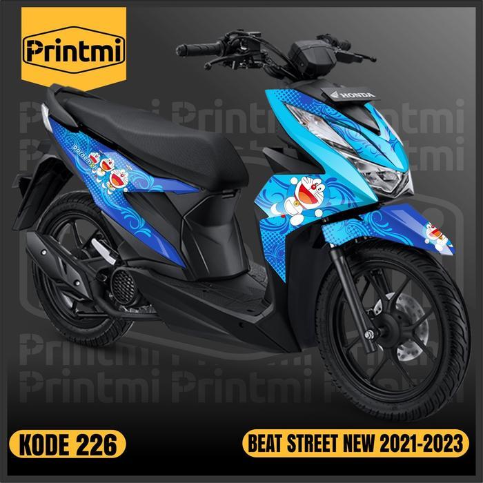 Printmi Sticker Decal Motor Beat Street New Full Body Stiker 2024 2023 2021 2022 Doraemon Honda