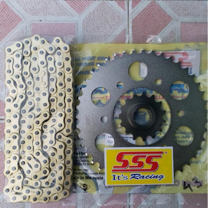 Gir depan belakang 415(Tipis) SSS Khusus Scorpio dan ( Rantai Gold bukan SSS ) Gear