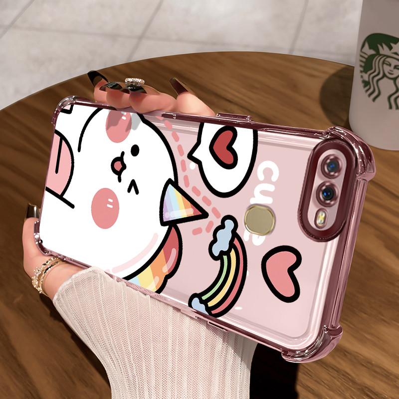 Casing Hp Untuk OPPO A7 OPPO A5s OPPO A12 OPPO A12S A11k Case Casing Pola Unicorn Lucu Kasing Anti-D
