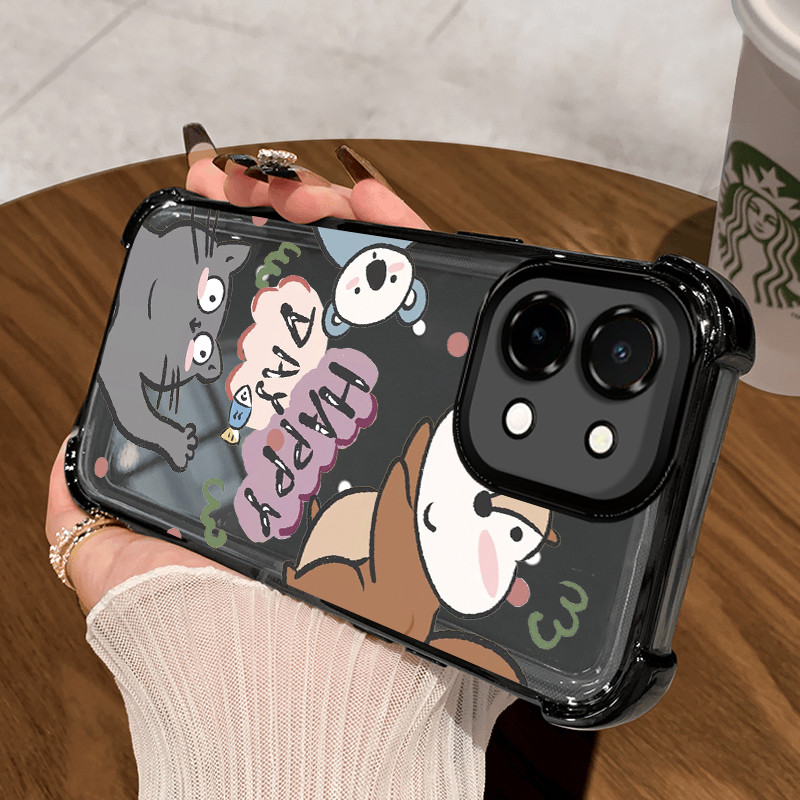 Casing Hp Untuk VIVO Y28 2024 Case Casing HP Softcase Ponsel Soft Shell dengan Empat sudut anti jatu