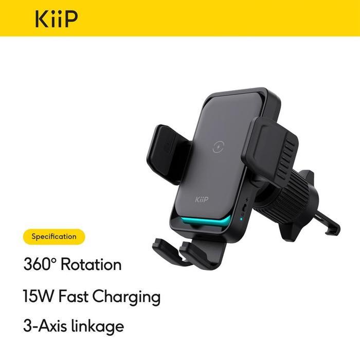 Kiip Wc01 2In1 Car Mount Wireless Charger Phone Holder Mobil Car Charger Magsafe 15W