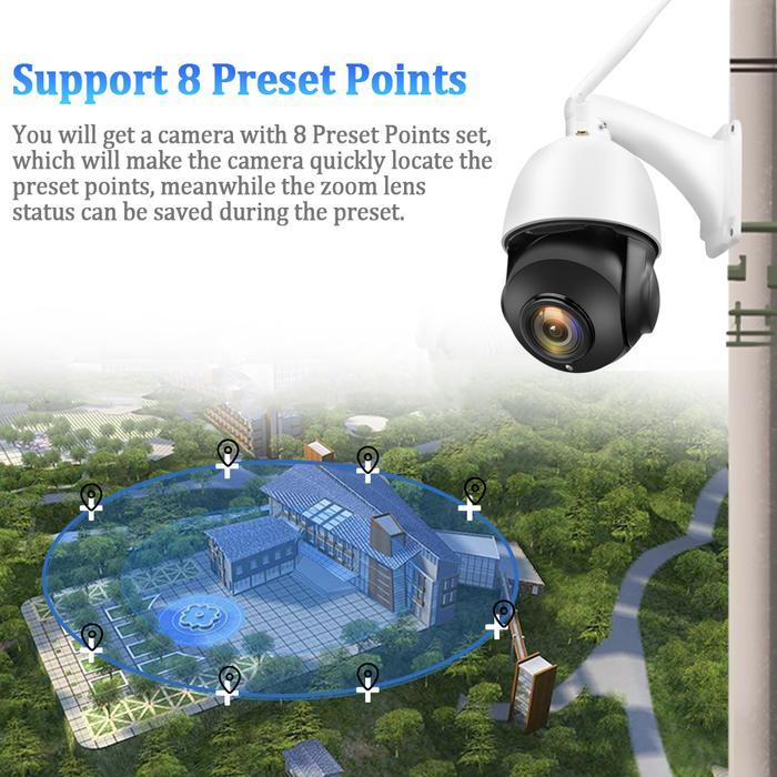 Ip Camera With 4G Sim Card 5Mp Outdoor Ptz Camera Wifi Cctv 30X Zoom