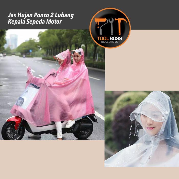 JAS HUJAN PONCO 2 LUBANG KEPALA - FULL BODY RAINCOAT