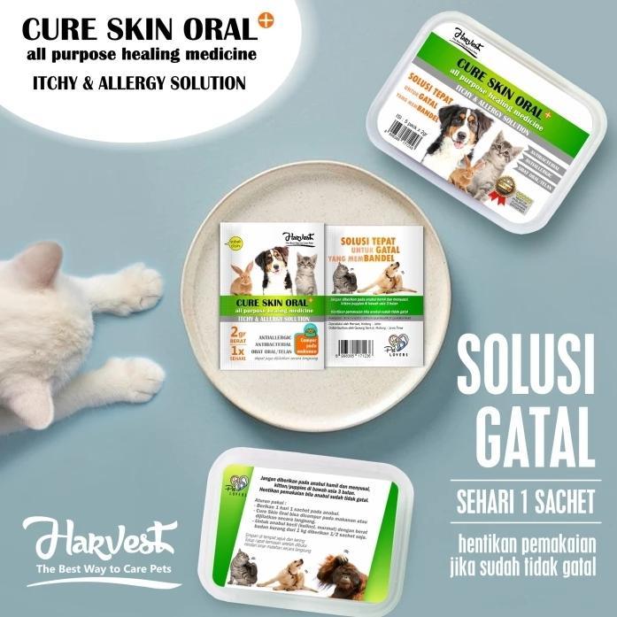 HARVEST CURE SKIN ORAL OBAT GATAL ALERGI BAKTERI INFEKSI KUCING ANJING