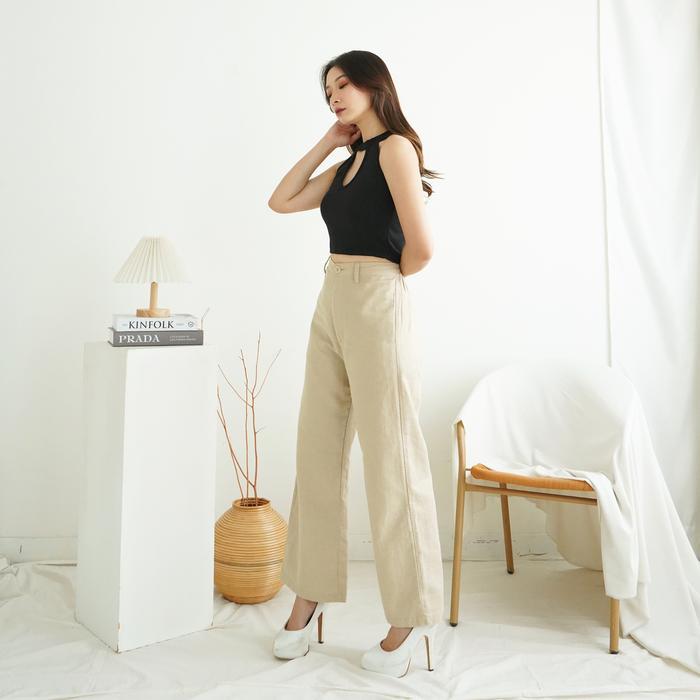 Korean Halter Tank top U-NECK Tanktop Crop Tank Top Basic Halter Melar 178