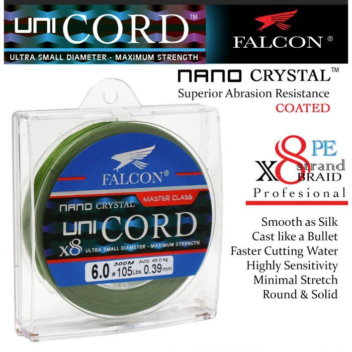 Senar Pancing Pe X8 Falcon Uni Cord Nano Crystal Coated 200M