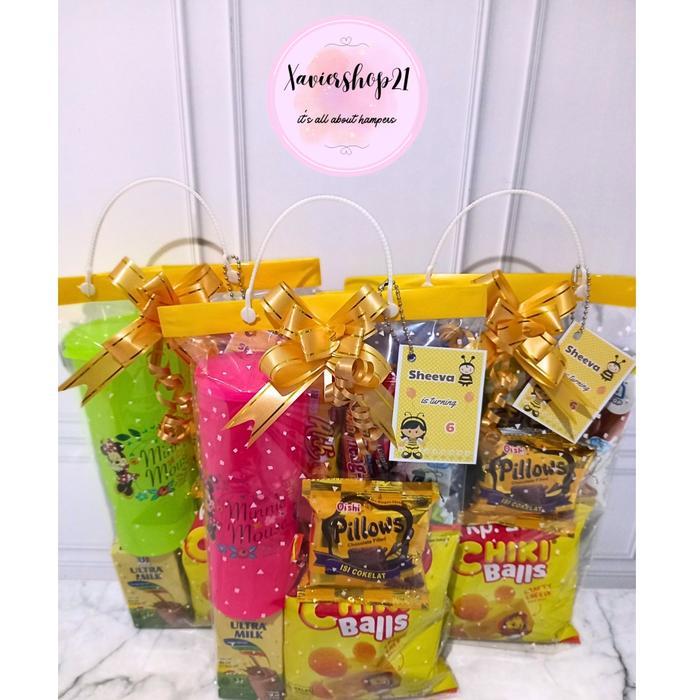 Paket Snack Ulang Tahun Anak + Botol Minum + Free Card / Goodie Bag