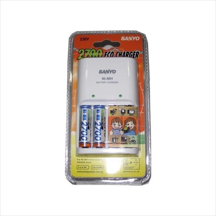 Charger + Baterai Sanyo ECO 2700 AA