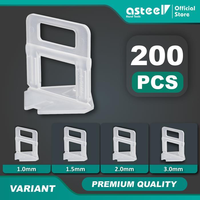 . ASTEEL Clips klip paket 200 pcs alat perata pasang keramik tipe pasak