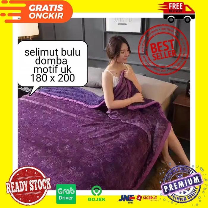 ORIGINAL Selimut dewasa tebal lembut motif bunga UK 180 x 200 READY STOCK