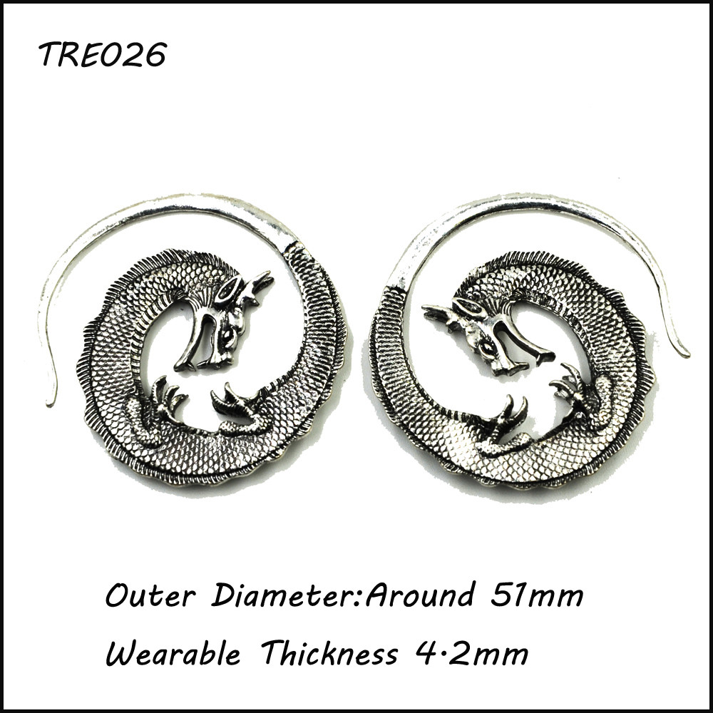 PAIR Fashion Indian Tribal Earring Spiral Taper Stretcher Piercing Gauge Expander Plugs Body Jewelry