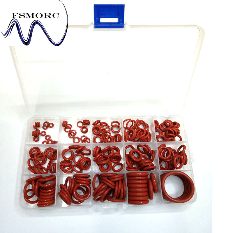 ID(2.8~26mm) * Thickness (1.8~4mm) Red Silicone O-ring Set High Quality O ring Box Edible Silicon