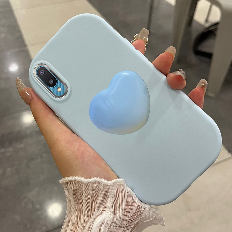 Casing Hp Untuk Samsung Galaxy A02 M02 Case Hati gradasi biru Kesing silikon berbahan Cesing Softcas