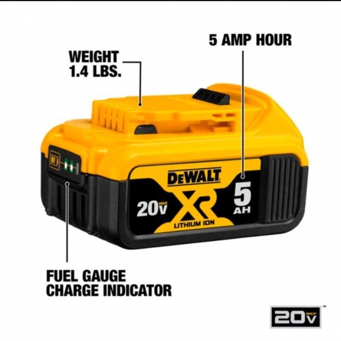Dewalt Baterai Cordless Battery DCB184-KR 20V 5.0Ah Li-ion XR Dewalt dcb184