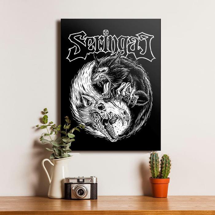 Seringai Band Hiasan Dinding Poster Kayu Pajangan Dekorasi Walldecor