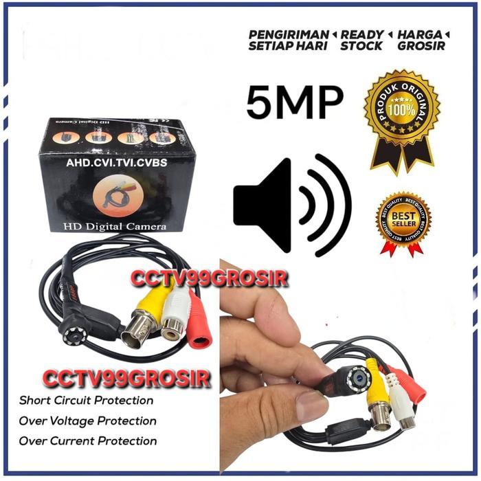 Kamera Cctv Mini Ahd 5Mp Led Audio Pin Hole Spy Camera Super Kecil Full Hd 1080P