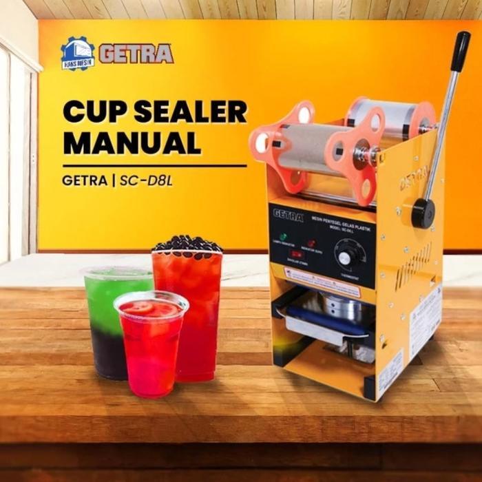 Getra Cup Sealer Sc-D8 Mesin Penyegel Gelas Pastikan Getra Scd8 Sc D8