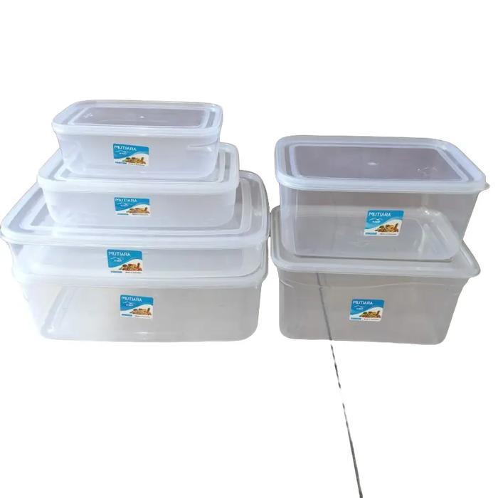 Tupperware Mutiara KMP Plastik Tempat Bekel Makan Transparan Bening 3 Ukuran 700ml 900ml 1800ml