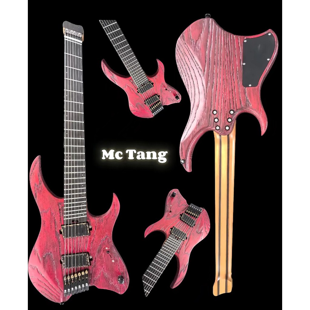Headless guitar 7strings Headless guitar Aged guitar Sanding guitar