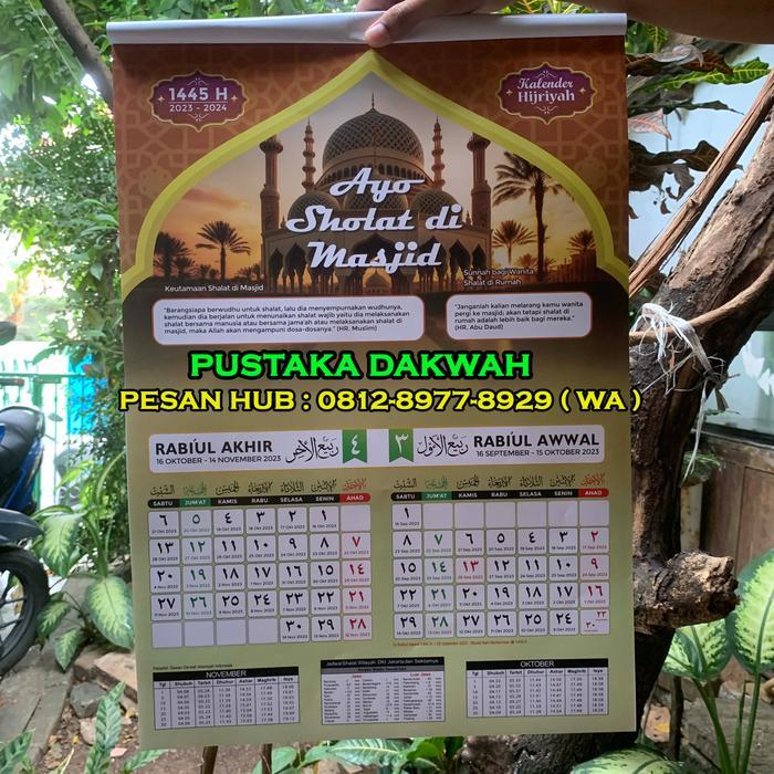 Kalender Hijriyah 2023-2024 Full Colour - Disertai Jadwal Waktu Shalat