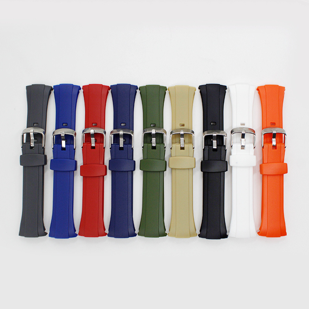 Watchband For WVA-M640 M650 / WVQ-M410 Soft Rubber Watch Strap TPU Bracelet Watch Accessories comes