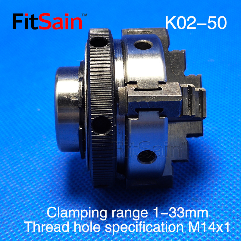 FitSain-K02-50 Four jaw chuck CNC mini SELF-CENTING maiually operated chuck Bench Lathe parts