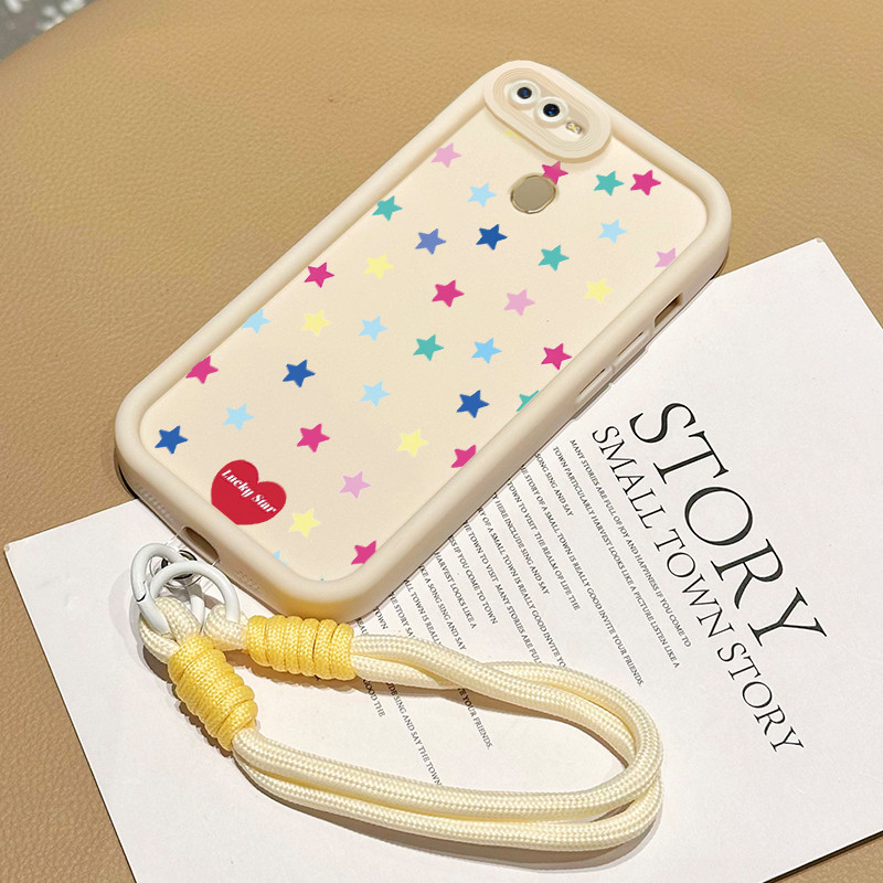 Casing Hp untuk OPPO A7 A5s A12 A12s A11K Case Casing HP Softcase Ponsel Soft Shell dengan Tali Sili