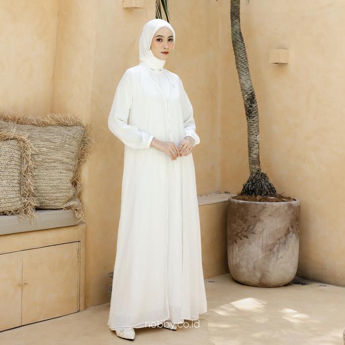 Nobby Rekha Dress Gamis Muslim Lengan Panjang Wanita Bahan Ultimate Wudhu Friendly
