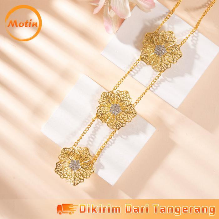 Bros Dagu Mini Bros Dagu Kristal Nuansa Mewah Brooch