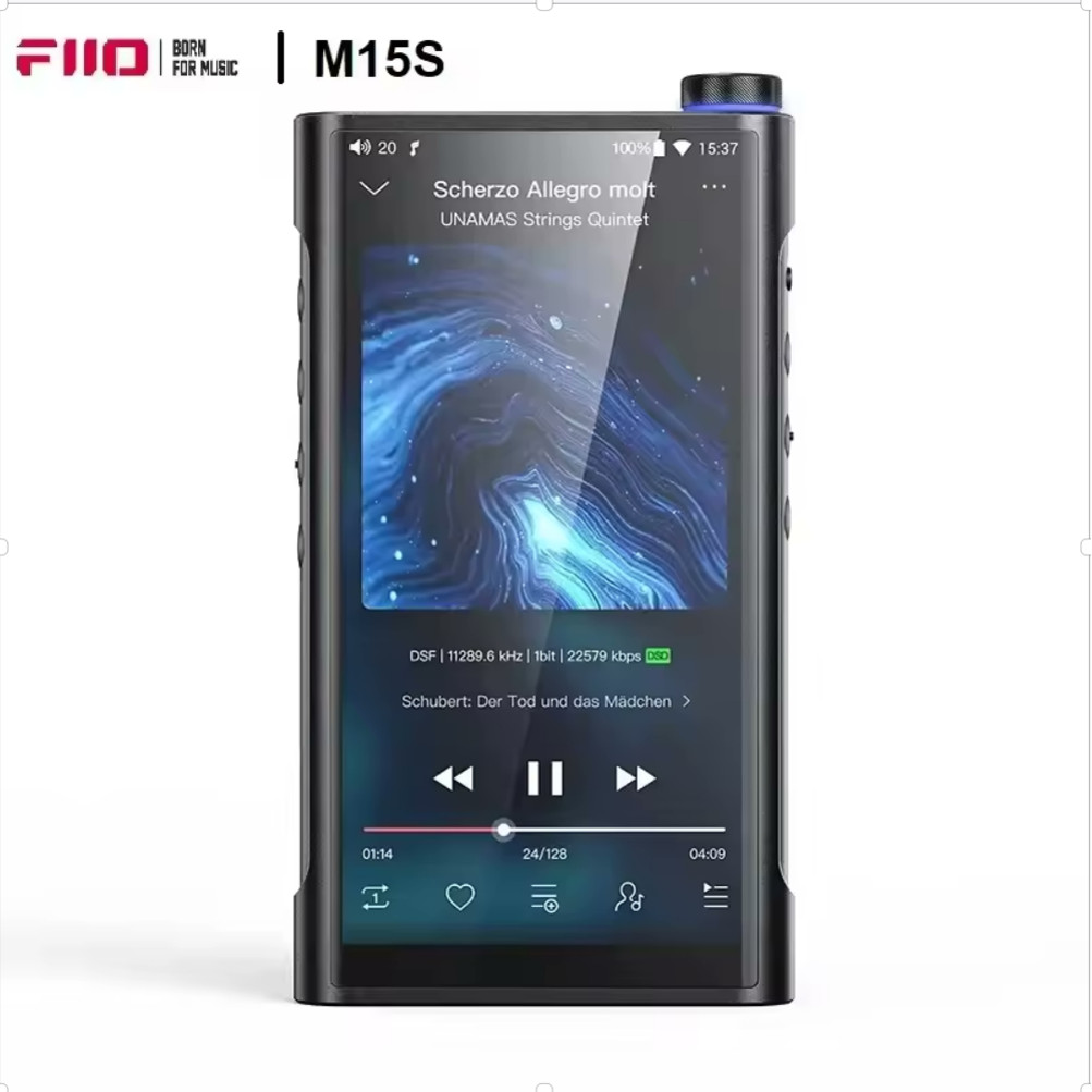 FiiO Music Player M15s Snapdragon 660 with ES9038PRO Hi-Res Android 10 5.5inch MP3 Player