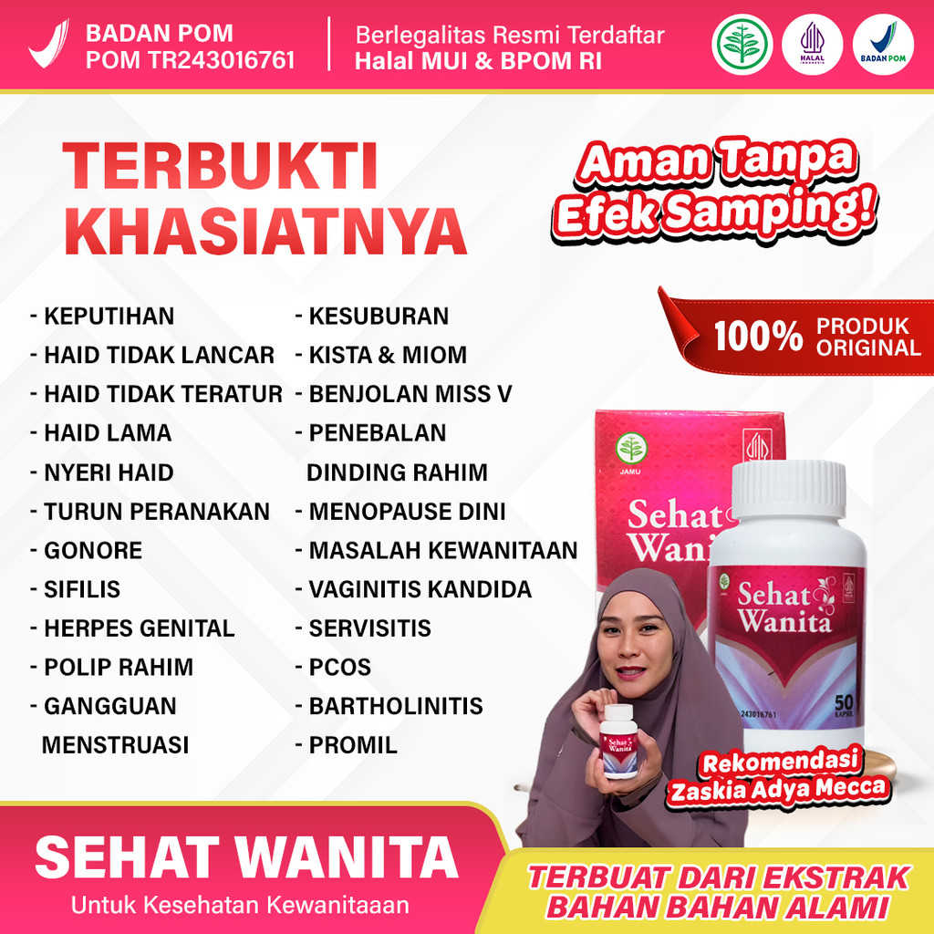 Suplemen Kesehatan Walatra Bersih Wanita (Sehat Wanita) 100% Original - Obat Herbal Untuk Penghilang