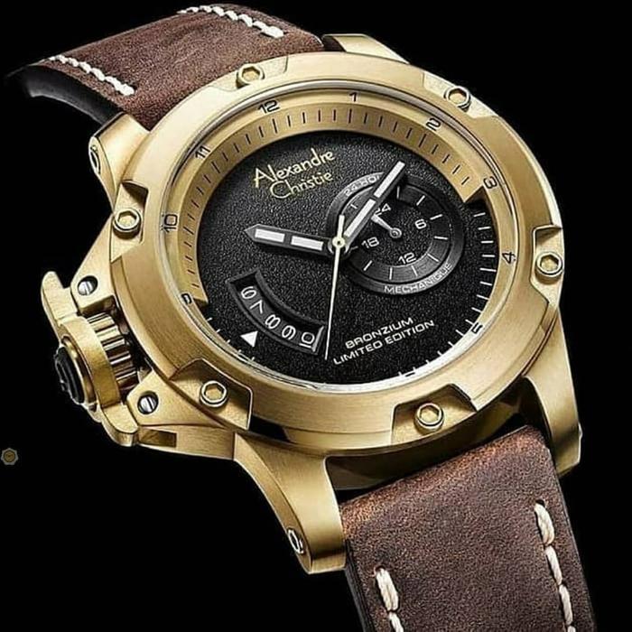 Jam Tangan Pria Alexandre Christie AC6481 MC Brounzium Limited Edition
