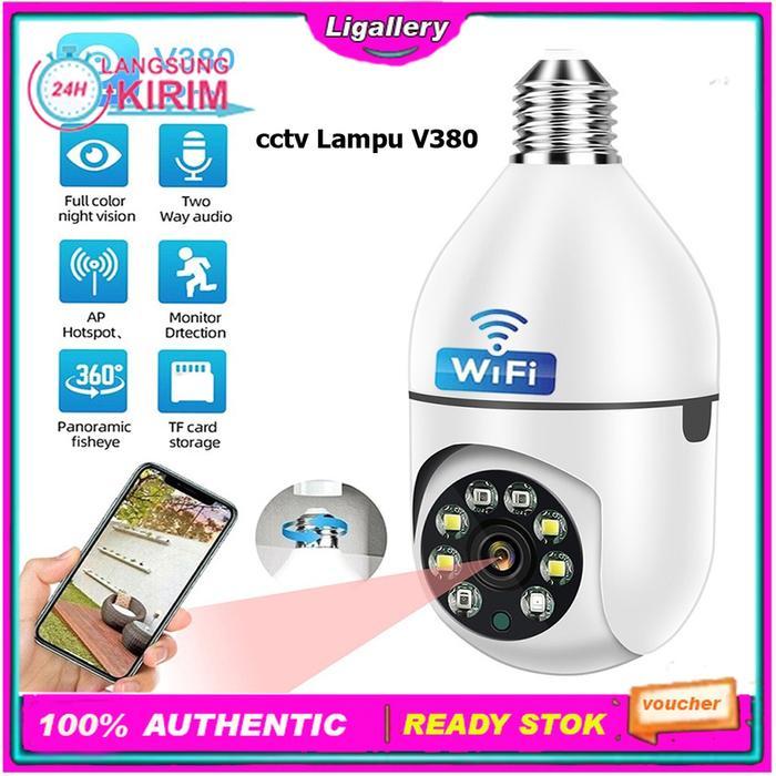 CCTV Lampu V380 Kamera CCTV Wifi Lampu CCTV 360 Derajat CCTV IP CAM