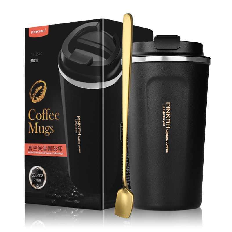 PINKAH Hot Sale 304 Stainless Steel Portable Couple Coffee Vacuum Thermos Cup Office Drink Mug