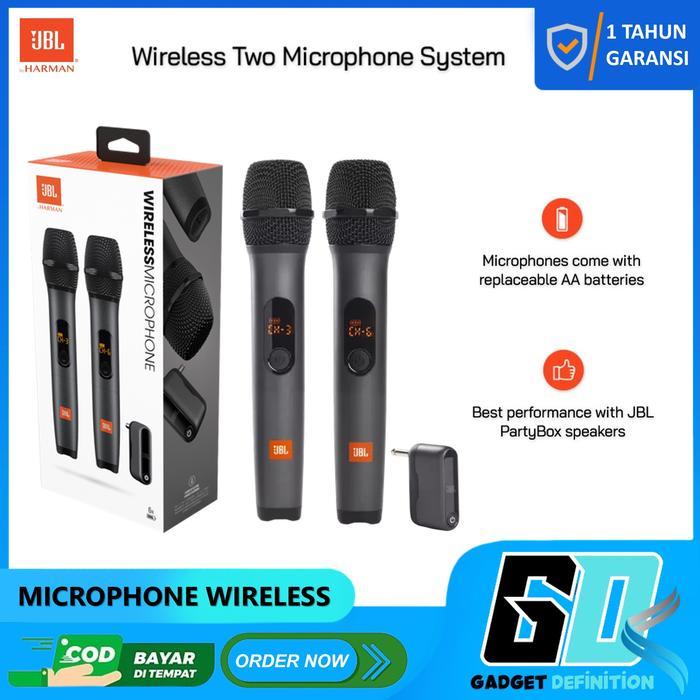 MICROPHONE WIRELESS JBL 2 MIC PROFESSIONAL MIC KARAOKE