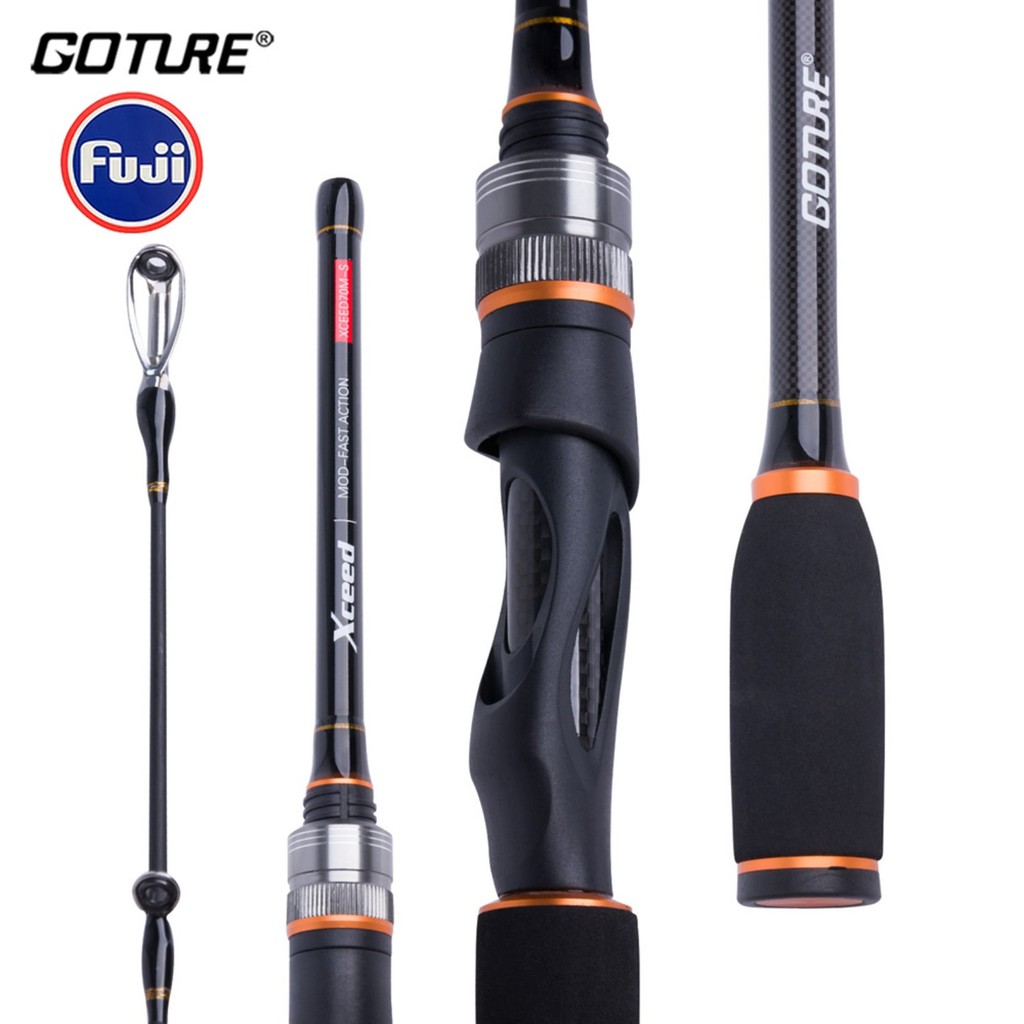 Goture Xceed 4-Piece Travel Fishing Rod Fuji O Guide Lightweight Carbon Smooth Casting for
