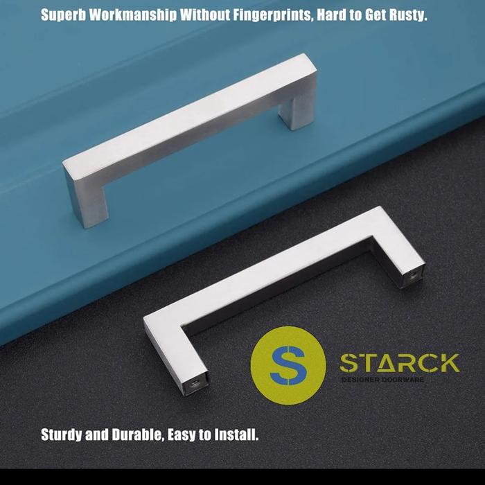 Informa - Tarikan laci lemari stainless square kotak furniture pull minimalis