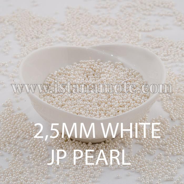 MUTIARA JEPANG MGB 50GRAM BULAT 2.5MM KISKA / WHITE