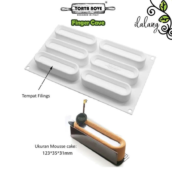 Cetakan kue kering eclair Choux Finger Cetakan silikon coklat tartlet